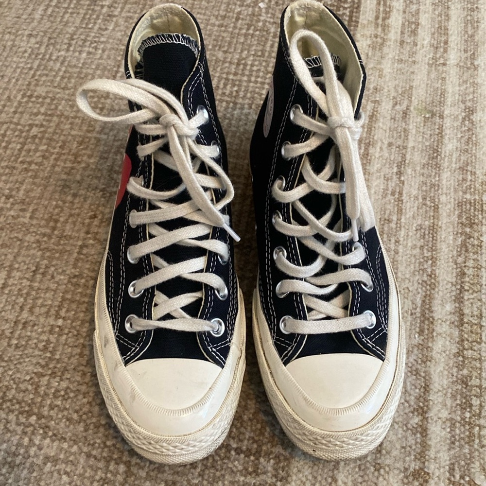 CDG black converse size 4